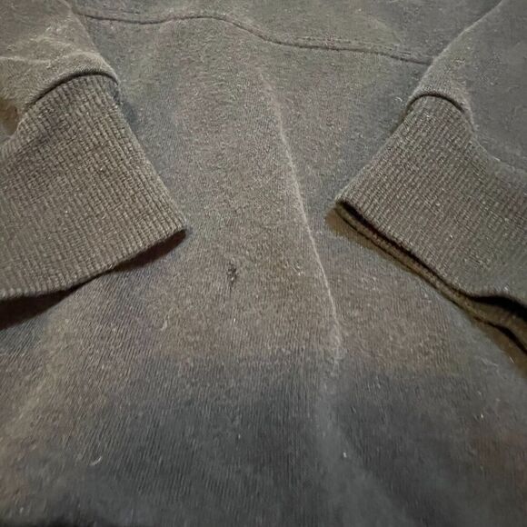 NBA Logo Hoodie Men's Size XL Big Logo Warped Embroidery Black Pullover Hoodie - Picture 6 of 8